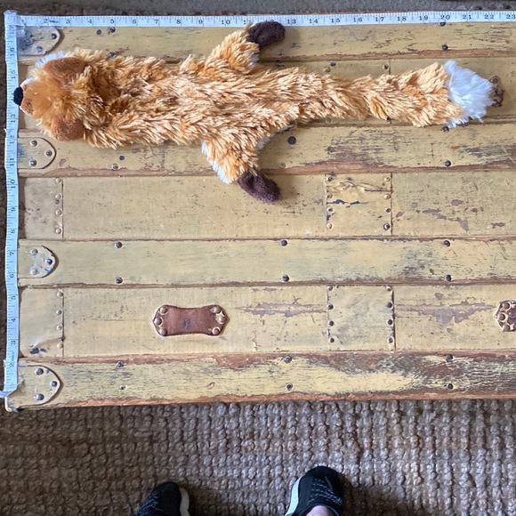 NEW DOG TOY FLATTENED FOX PUPPY DOG TOY GIFT OS BARKBOX DOG TOY - Picture 3 of 4